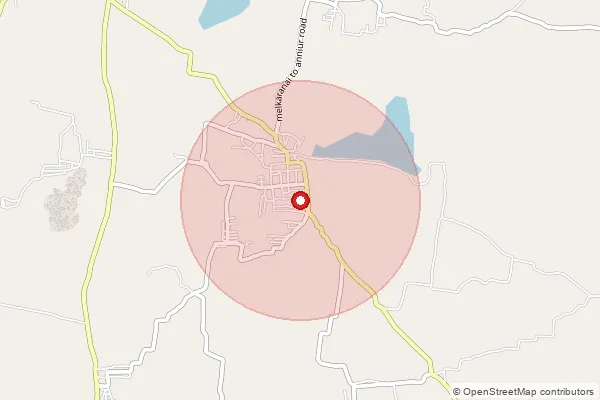 Map showing approximate area covered by Pincode 605403 — Salamedu Bo, Villupuram