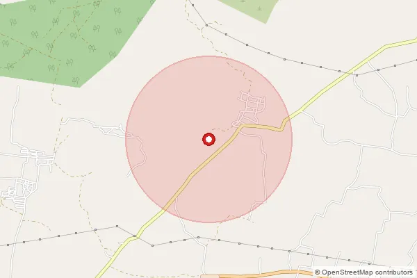 Map showing approximate area covered by Pincode 605701 — Alambadi B.O, Villupuram