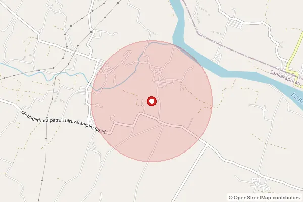 Map showing approximate area covered by Pincode 605802 — Sirpadanallur B.O, Kallakurichi