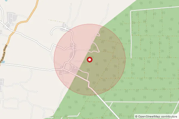 Map showing approximate area covered by Pincode 606115 — Senkurichi B.O, Kallakurichi