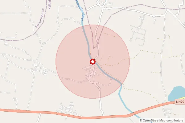 Map showing approximate area covered by Pincode 606206 — Madur B.O, Kallakurichi