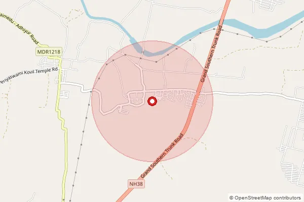Map showing approximate area covered by Pincode 606302 — Varambanur B.O, Cuddalore