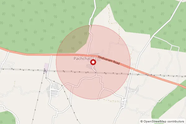 Map showing approximate area covered by Pincode 606704 — Melmudiyanur Bo, Tiruvannamalai