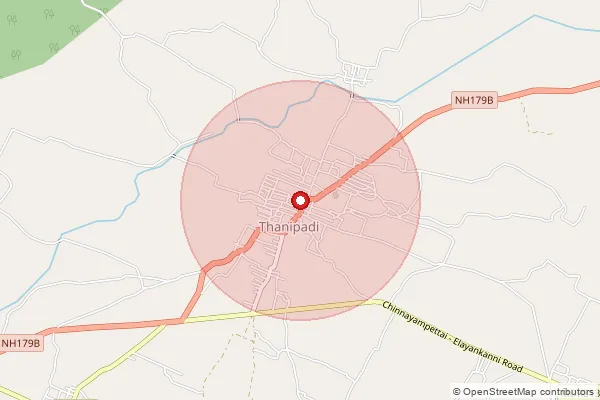 Map showing approximate area covered by Pincode 606708 — Bhimarapatti Bo, Tiruvannamalai