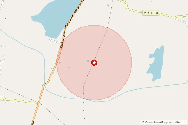 Map showing approximate area covered by Pincode 606710 — Kallathur Bo, Tiruvannamalai