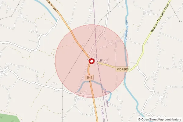 Map showing approximate area covered by Pincode 606806 — Chinnakallapadi Bo, Tiruvannamalai