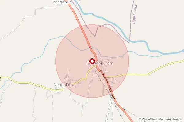 Map showing approximate area covered by Pincode 606905 — Kesavapuram Bo, Tiruvannamalai