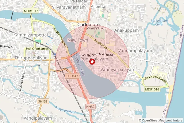 Map showing approximate area covered by Pincode 606907 — Kelur Bo, Tiruvannamalai
