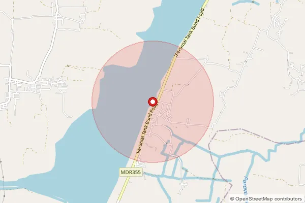 Map showing approximate area covered by Pincode 607301 — Ambalavananpettai B.O, Cuddalore