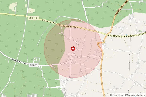 Map showing approximate area covered by Pincode 607302 — Pethanaickenkuppam B.O, Cuddalore