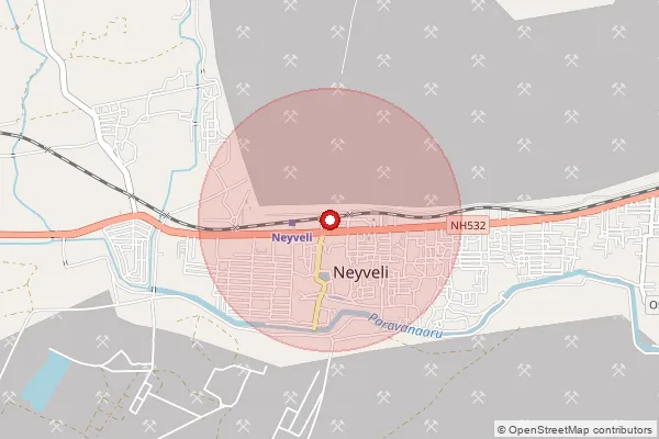 Map showing approximate area covered by Pincode 607802 — A.Kuravankuppam B.O, Cuddalore