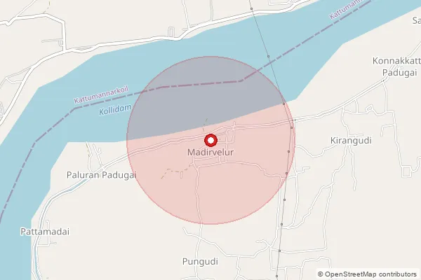 Map showing approximate area covered by Pincode 609102 — Anaikaranchatram S.O, Mayiladuthurai