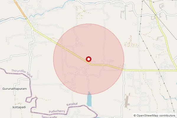 Map showing approximate area covered by Pincode 609601 — Ambagarathur S.O, Karaikal