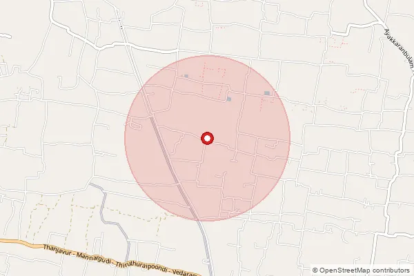 Map showing approximate area covered by Pincode 614714 — Annapettai B.O, Nagapattinam