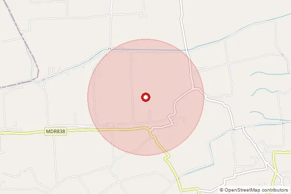 Map showing approximate area covered by Pincode 614806 — Kariyapattinam West, Nagapattinam