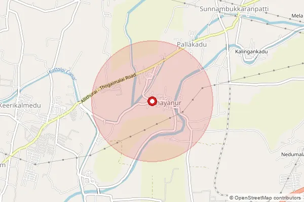 Map showing approximate area covered by Pincode 620102 — Kumaravayalur Bo, Tiruchirappalli