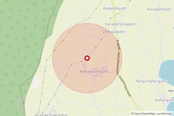 Map showing approximate area covered by Pincode 621003 — B.Mettur B.O, Tiruchirappalli
