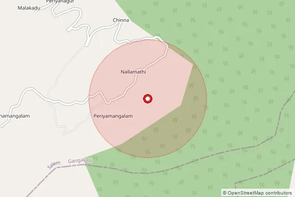 Map showing approximate area covered by Pincode 621011 — Puthur B.O, Tiruchirappalli