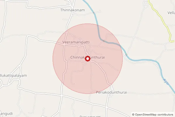 Map showing approximate area covered by Pincode 621202 — Sundaikkai B.O, Tiruchirappalli