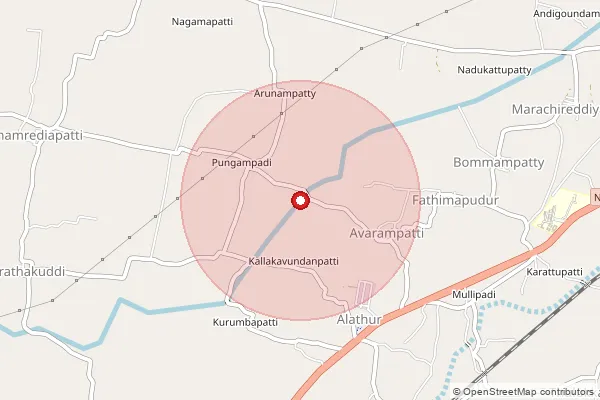 Map showing approximate area covered by Pincode 621307 — Amayapuram B.O, Tiruchirappalli