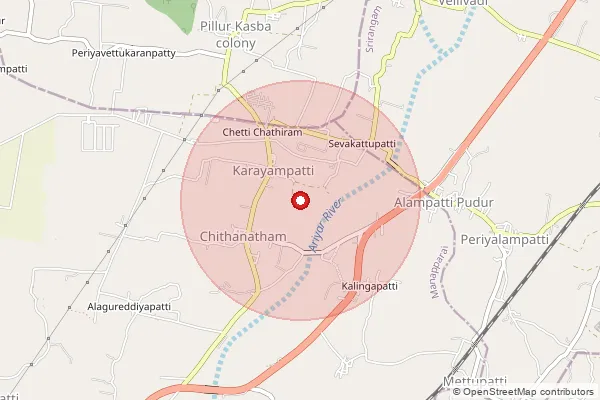 Map showing approximate area covered by Pincode 621312 — Seegampatti B.O, Tiruchirappalli