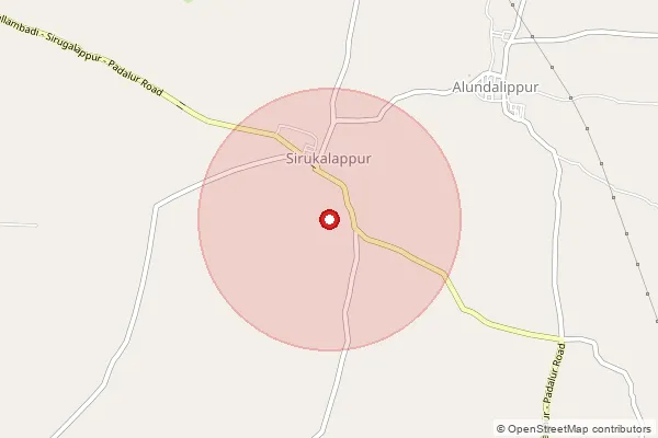 Map showing approximate area covered by Pincode 621651 — Kanakiliyanallur Bo, Tiruchirappalli