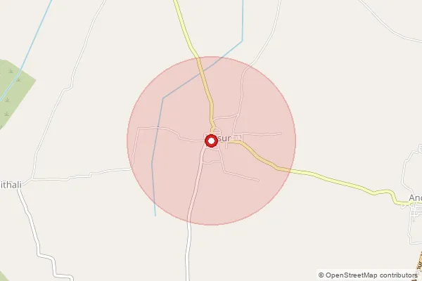 Map showing approximate area covered by Pincode 621708 — Ilandaikuli B.O, Perambalur