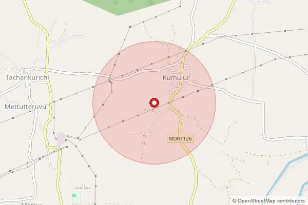 Map showing approximate area covered by Pincode 621712 — Agalanganallur Bo, Tiruchirappalli