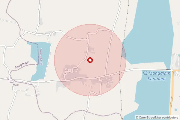 Map showing approximate area covered by Pincode 623525 — Attangudi Bo, Ramanathapuram
