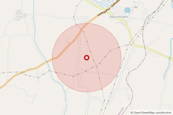 Map showing approximate area covered by Pincode 623601 — Anaiyur Bo, Ramanathapuram