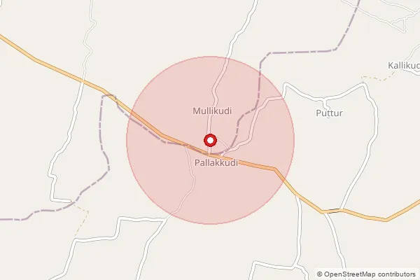 Map showing approximate area covered by Pincode 623608 — Melaperungarai Bo, Ramanathapuram