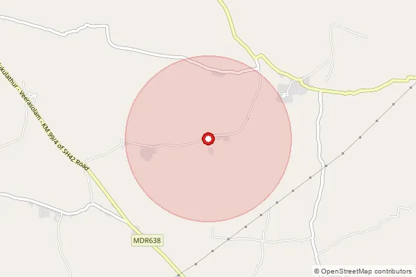 Map showing approximate area covered by Pincode 623704 — Ilanjembur Bo, Ramanathapuram