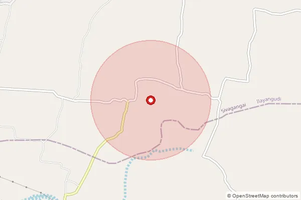 Map showing approximate area covered by Pincode 623706 — Kilathooval Bo, Ramanathapuram