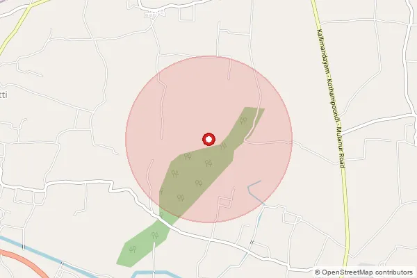 Map showing approximate area covered by Pincode 624004 — Sennamanaickenpatti Bo, Dindigul