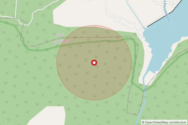 Map showing approximate area covered by Pincode 624613 — Erramanaickenpatti Bo, Dindigul