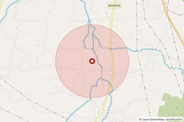Map showing approximate area covered by Pincode 624704 — Jogipatti Bo, Dindigul