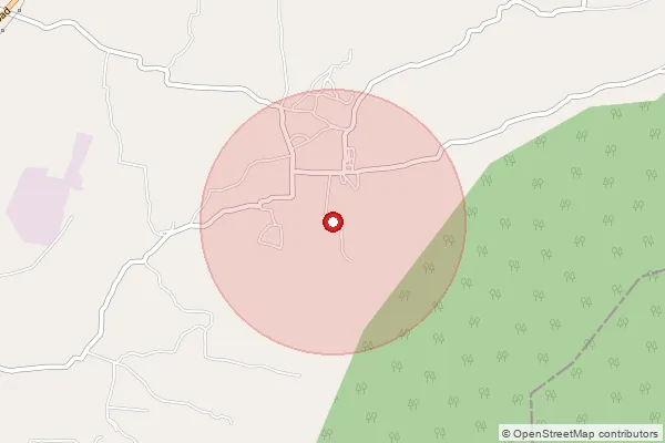 Map showing approximate area covered by Pincode 624706 — Nagayakottai Bo, Dindigul