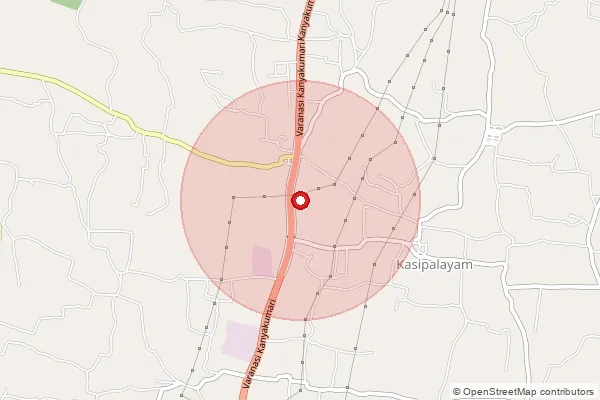 Map showing approximate area covered by Pincode 624711 — Devinaickenpatti Bo, Dindigul