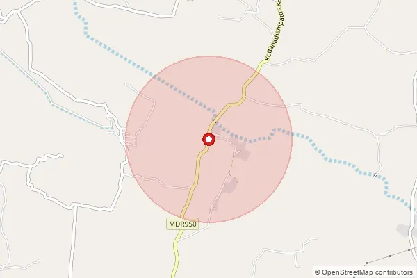 Map showing approximate area covered by Pincode 625108 — Attapatti Bo, Madurai