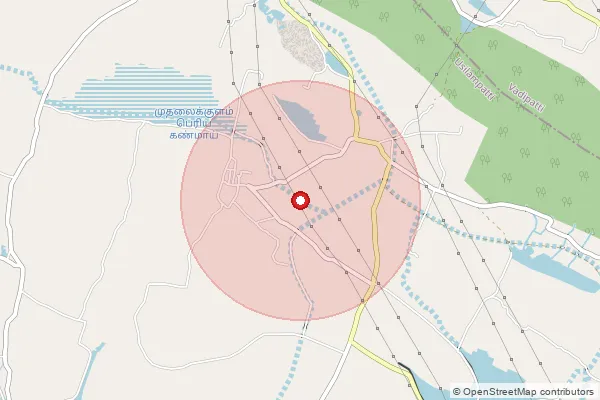 Map showing approximate area covered by Pincode 625514 — Jothimanickam Bo, Madurai