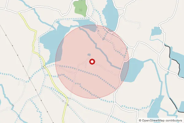 Map showing approximate area covered by Pincode 625537 — Kuravagudi B.O, Madurai