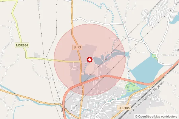 Map showing approximate area covered by Pincode 625540 — Vellaiyammalpuram B.O, Theni