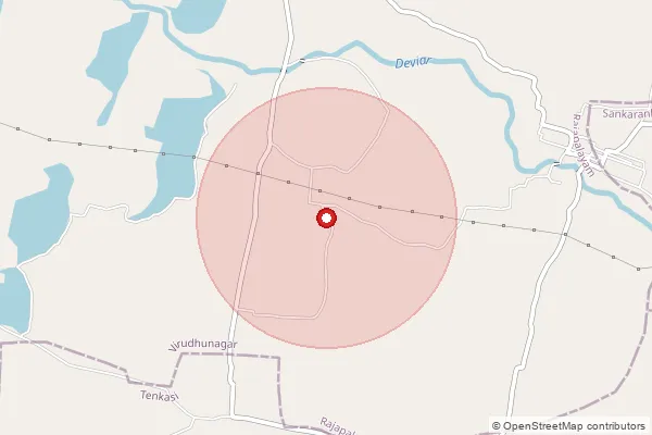 Map showing approximate area covered by Pincode 626111 — Puthur Bo, Virudhunagar