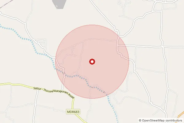 Map showing approximate area covered by Pincode 626124 — Sivakasi West So, Virudhunagar