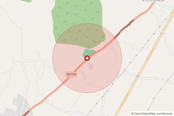 Map showing approximate area covered by Pincode 626125 — Inamkarisalkulam Bo, Virudhunagar