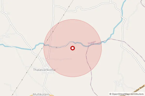 Map showing approximate area covered by Pincode 626131 — Kundayiruppu Bo, Virudhunagar