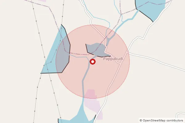 Map showing approximate area covered by Pincode 626134 — Vadhuvarpatti Bo, Virudhunagar