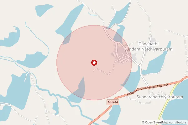 Map showing approximate area covered by Pincode 626142 — Sundararajapuram Bo, Virudhunagar