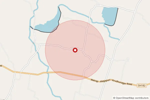 Map showing approximate area covered by Pincode 626149 — Kottaiyur Bo, Virudhunagar