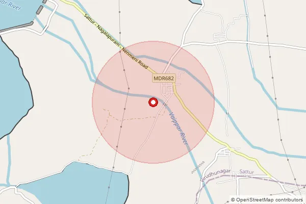 Map showing approximate area covered by Pincode 626202 — Chockalingapuram Bo, Virudhunagar